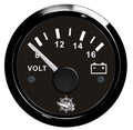Όργανο Ελέγχου Βολτόμετρο Μαύρο Inox 8-16V