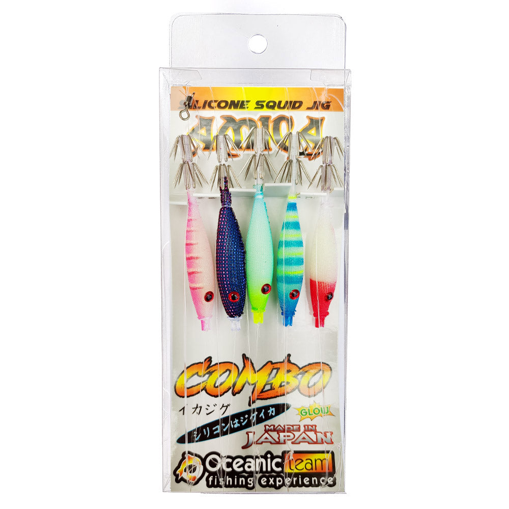 Καλαμαριέρες Oceanic Team Amica Combo Silicon Squid Jig 75mm