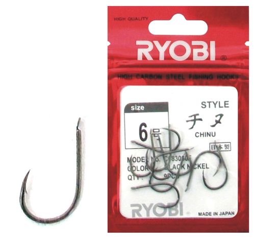 Αγκίστρια Ryobi Chinu Black Nickel με Παλέτα