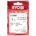 Αγκίστρια Ryobi Iseama Kantuki Black Nickel με Κρίκο για Εγγλέζικο
