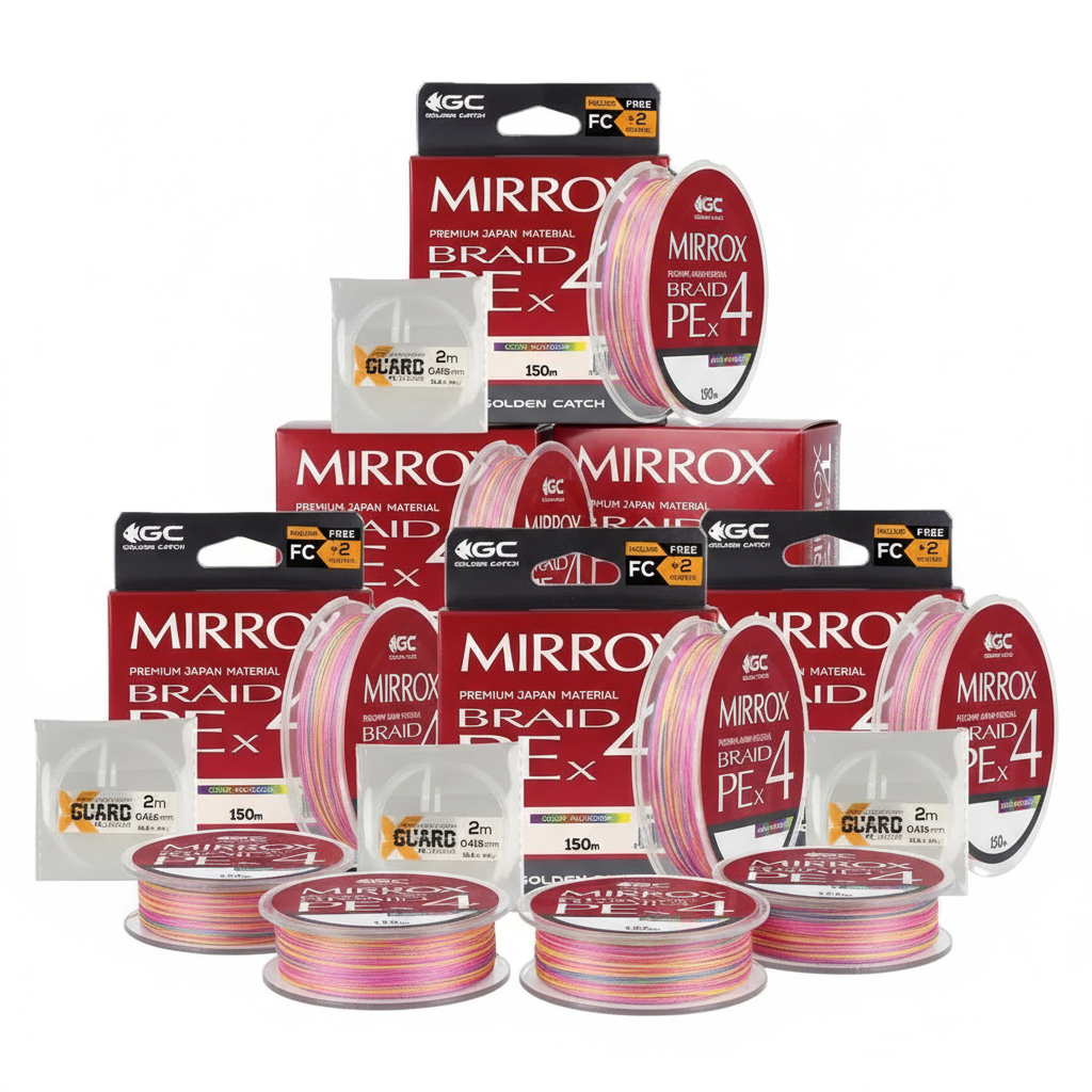 Νήμα Golden Catch Braided Line Mirrox Πολύχρωμο x4 150m