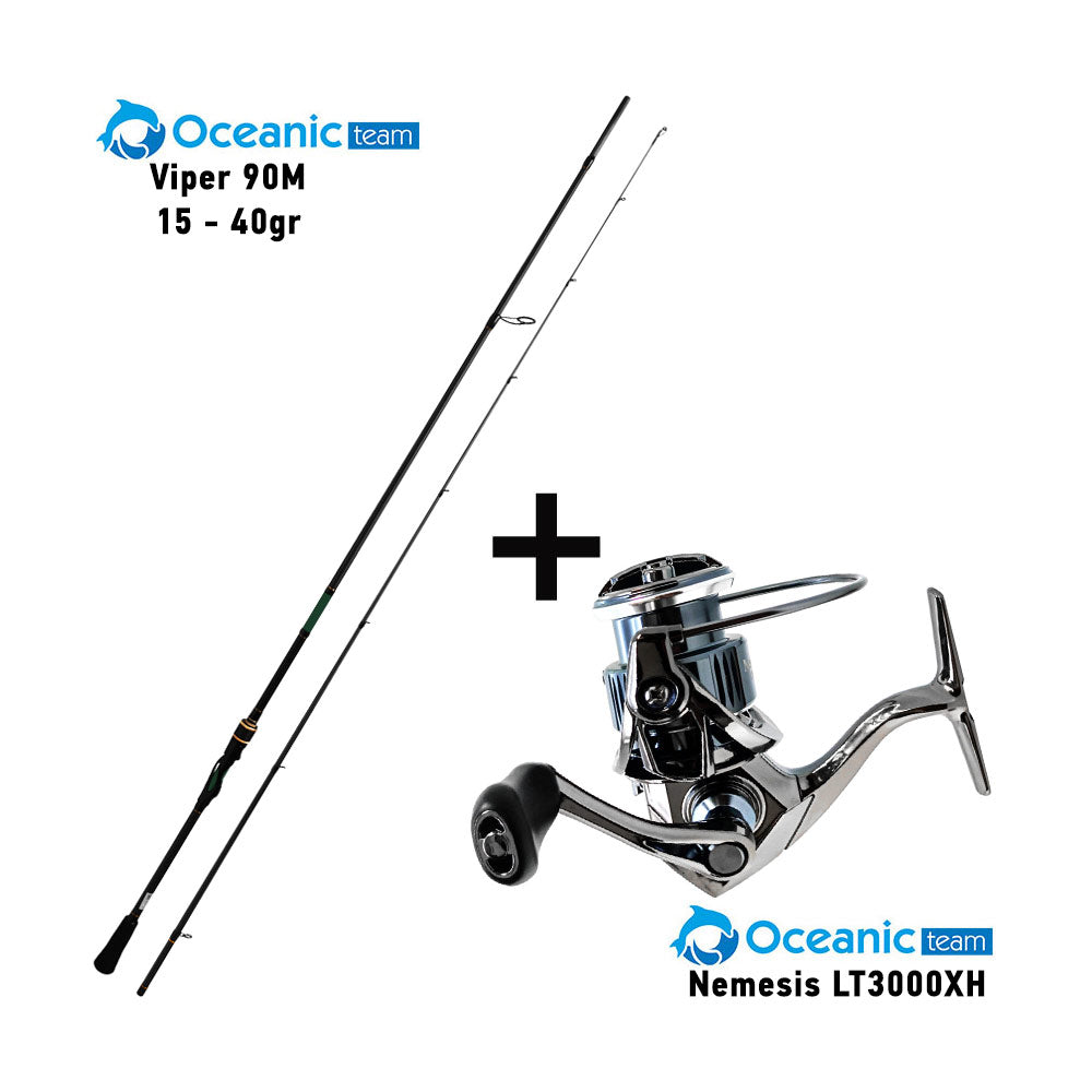 Προσφορά Combo Spinning Oceanic Team Viper 90M / 15-40gr + Oceanic Team Nemesis LT3000XH
