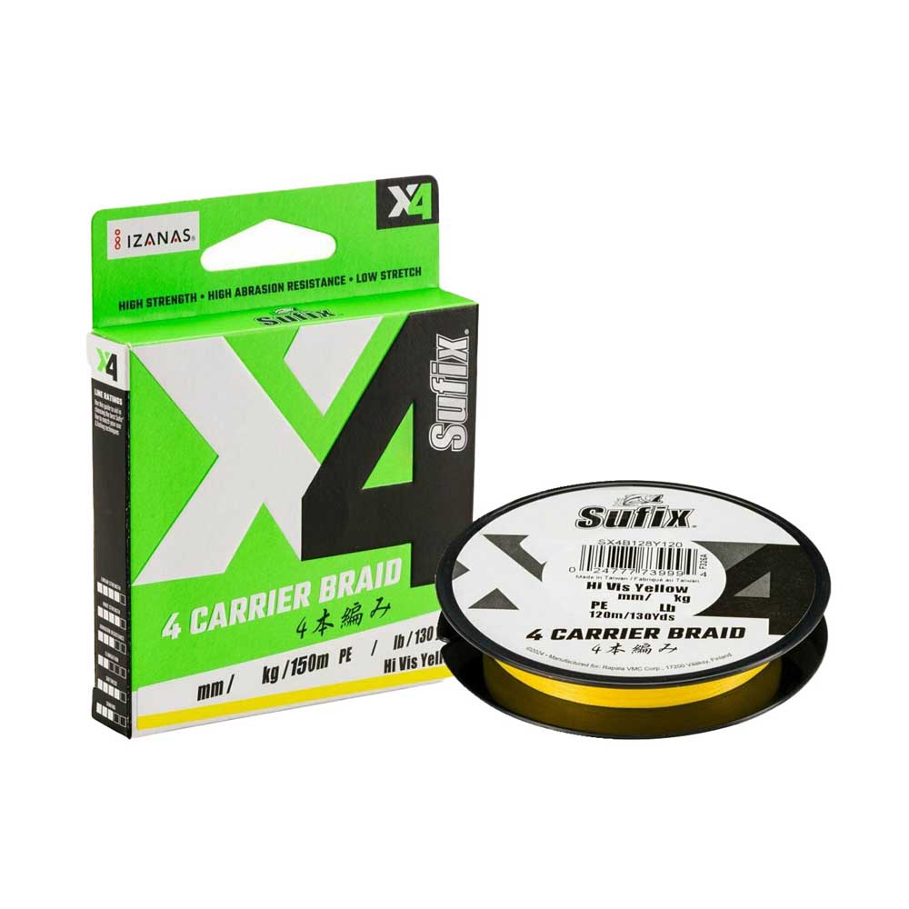 Νήμα Sufix x4 HI - VIS Yellow 150m