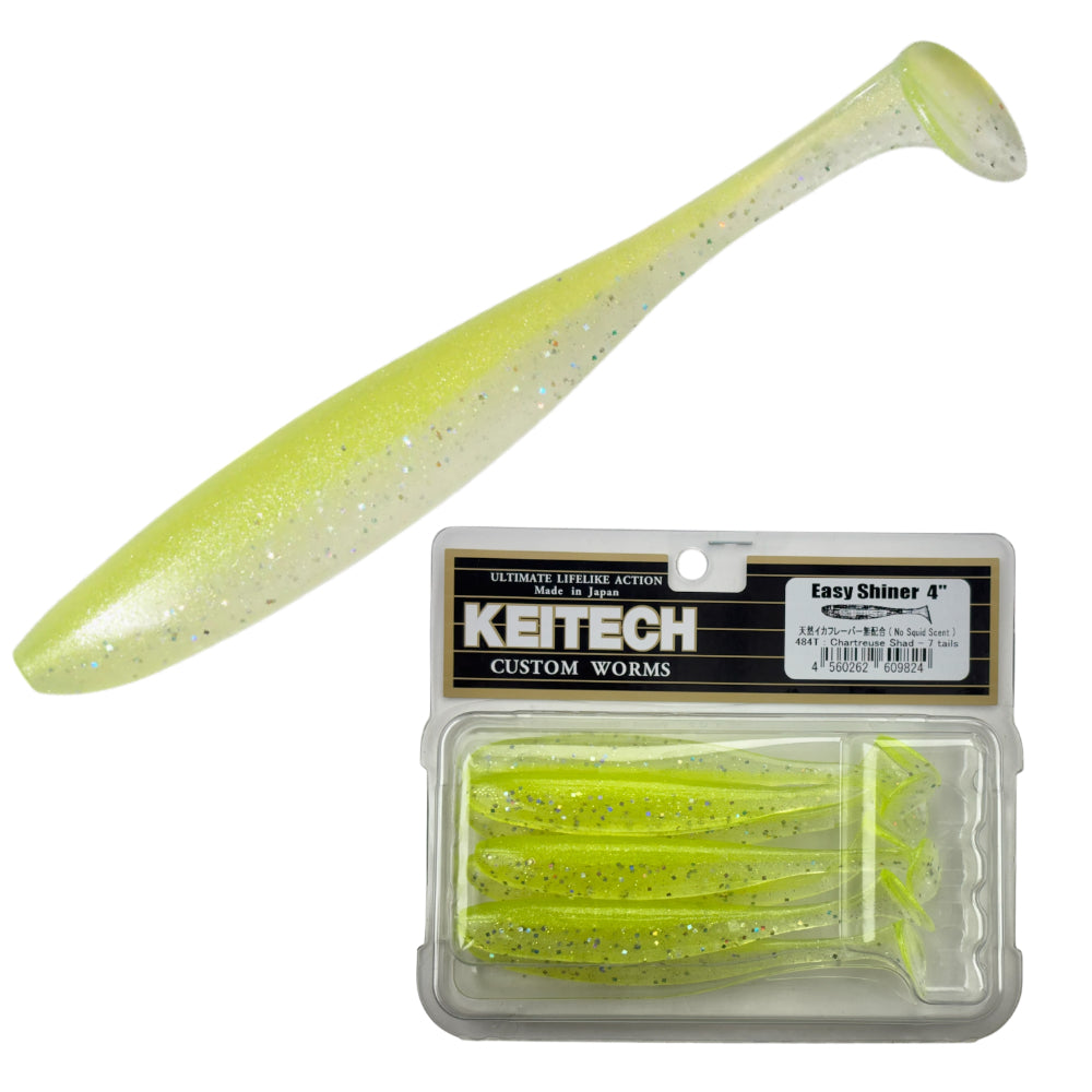 Σιλικόνες Keitech Easy Shiner 10.1cm Chartreuse shad