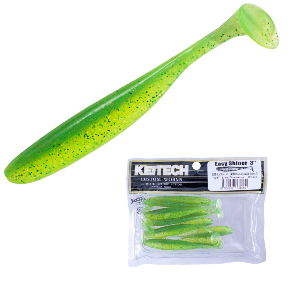 Σιλικόνες Keitech Easy Shiner 7.6cm Lime Chartreuse