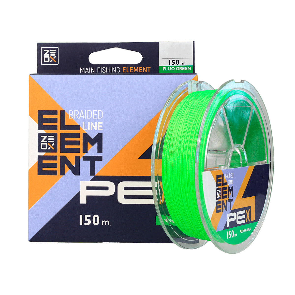 Νήμα Zeox Braided Line Element Fluo Green x4 150m
